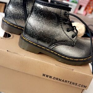 Dr. Martens Black Glitter Boots